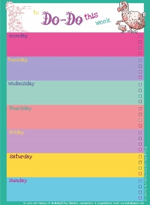 The Dodo Pad Weekly Reminder Pad - Bright