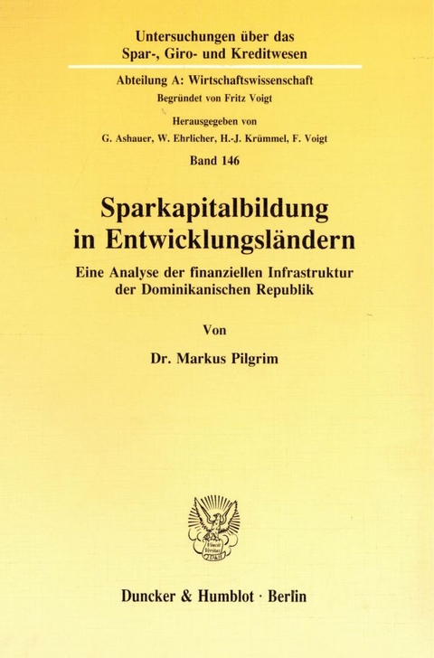 Sparkapitalbildung in Entwicklungsl&auml;ndern. - Markus Pilgrim