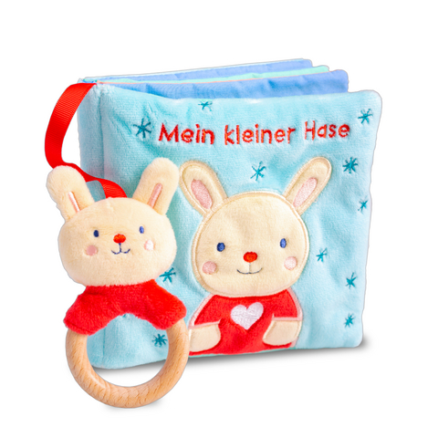 Mein liebstes Kuschelbuch mit echtem Holzbei&szlig;ring. Mein kleiner Hase - Kenny Rettore