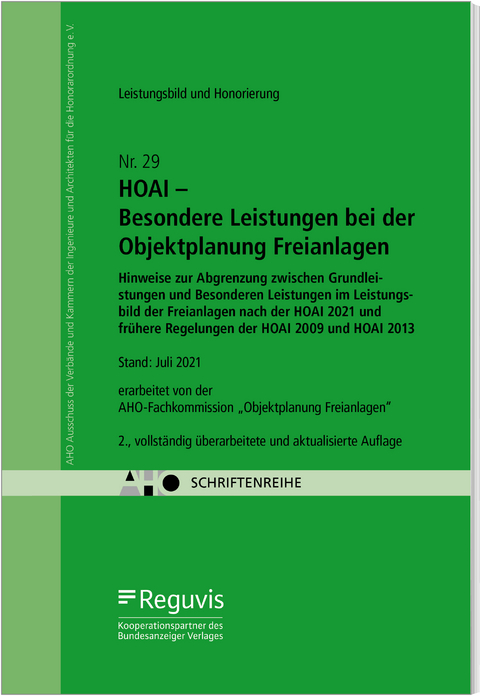 HOAI &ndash; Besondere Leistungen bei der Objektplanung Freianlagen Onlineversion