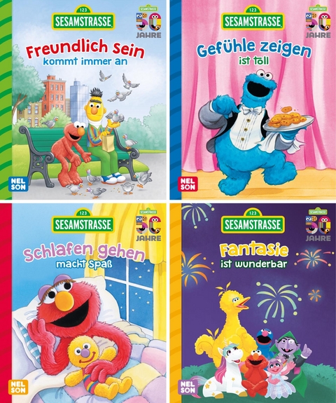 Nelson Mini-B&uuml;cher: 4er Sesamstra&szlig;e 1-4
