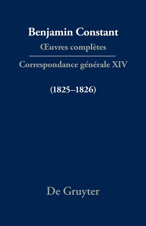 Correspondance g&eacute;n&eacute;rale 1825&ndash;1826 - 