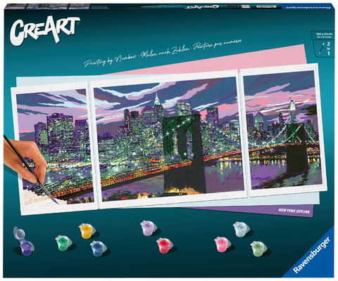 CreArt Premium Triptychon - Skyline von New York