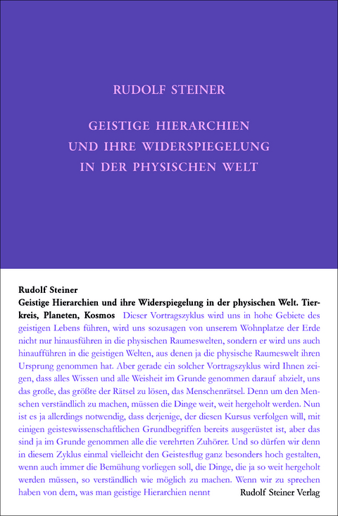Geistige Hierarchien und ihre Widerspiegelung in der physischen Welt - Rudolf Steiner