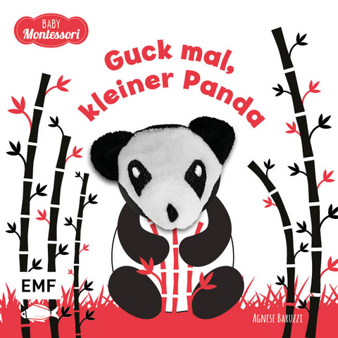 Kontrastbuch f&uuml;r Babys mit Fingerpuppe: Guck mal, kleiner Panda