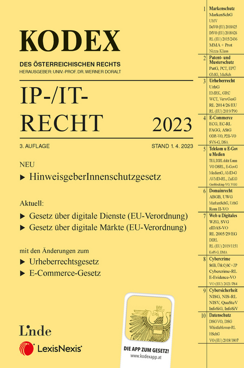 KODEX IP-/IT-Recht 2023 - inkl. App - 