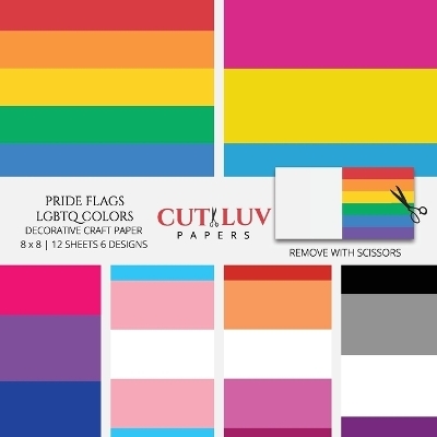 Pride Flags LGBTQ Colors Decorative Craft Paper -  Cut Luv Papers