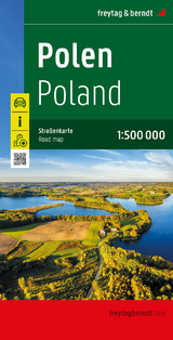 Polen, Straßenkarte 1:500.000, freytag & berndt - 