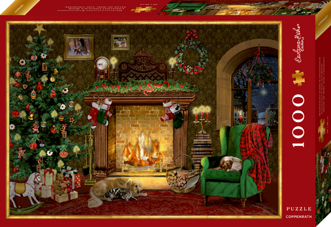 Puzzle &ndash; Weihnachtliches Kaminzimmer