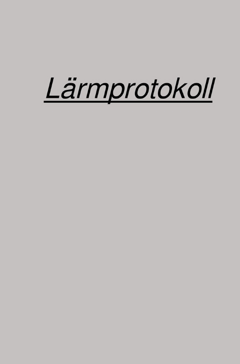 Lärmprotokoll - Peter Falk