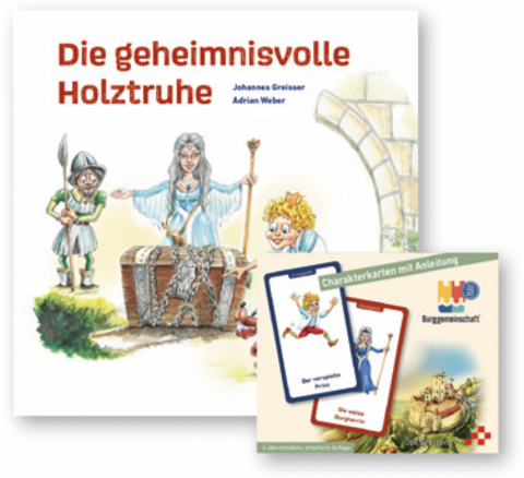 Basisset Buch "Die geheimnisvolle Holztruhe" und Charakterkarten - Joe Greisser