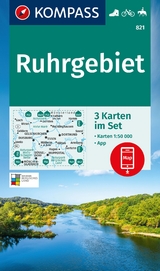 KOMPASS Wanderkarten-Set 821 Ruhrgebiet (3 Karten) 1:50.000 - 