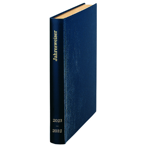 Jahresweiser 2024-2033 Leder dunkelblau - 