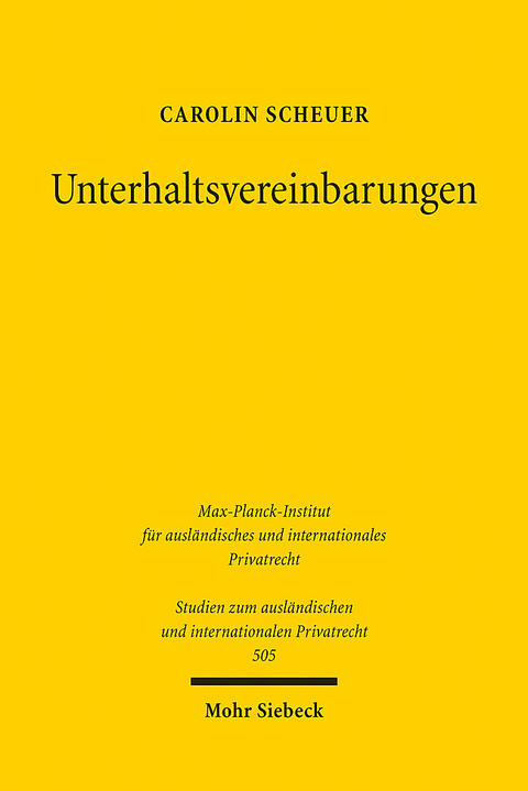 Unterhaltsvereinbarungen - Carolin Scheuer