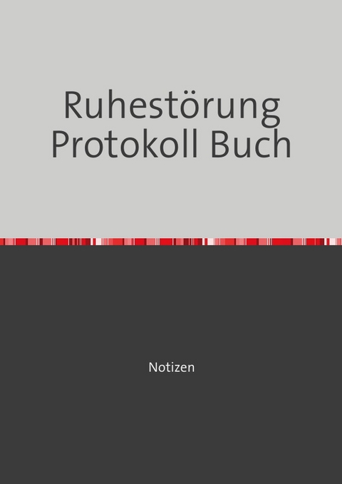 Ruhestörung Protokoll Buch - Peter Falk