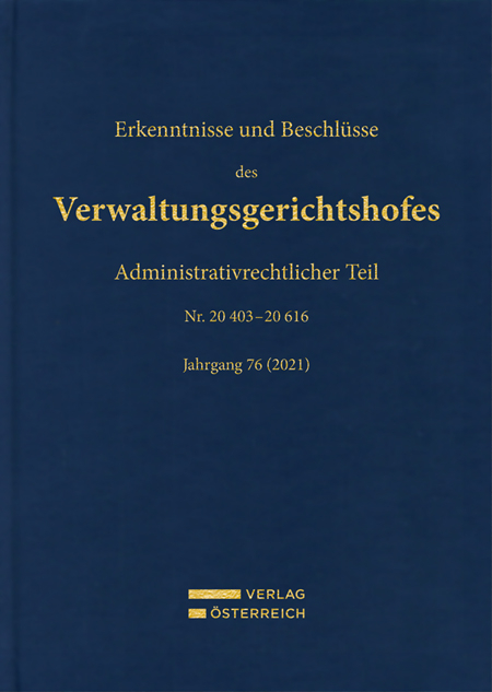 Erkenntnisse und Beschl&uuml;sse des Verwaltungsgerichtshofes - Leopold Bumberger