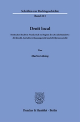 Droit local. - Martin L&ouml;hnig