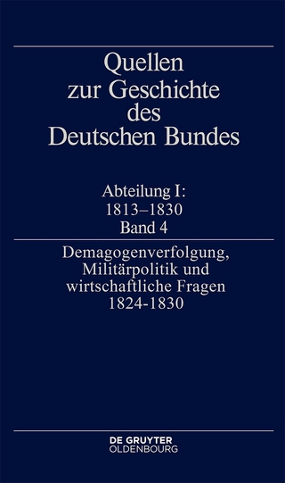 Demagogenverfolgung, Militärpolitik und wirtschaftliche Fragen 1824–1830