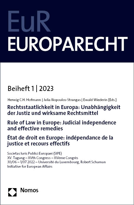 Rechtsstaatlichkeit in Europa: Unabhängigkeit der Justiz und wirksame Rechtsmittel | Rule of Law in Europe: Judicial independence and effective remedies | État de droit en Europe: indépendance de la justice et recours effectifs - 
