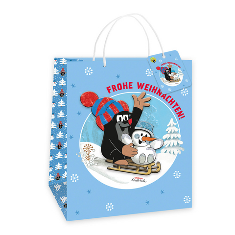 Tr&ouml;tsch Der kleine Maulwurf 3D-Geschenktasche Weihnachten gro&szlig; - 