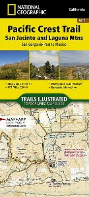 Pacific Crest Trail: San Jacinto And Laguna Mountains Map [san Gorgonio Pass To Mexico]
