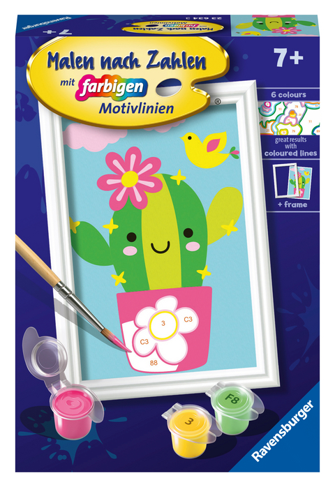 CreArt, Malen nach Zahlen Kinder - Kleiner Kaktus