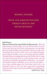 Wege zur Erkenntnis der ewigen Kräfte der Menschenseele - Rudolf Steiner