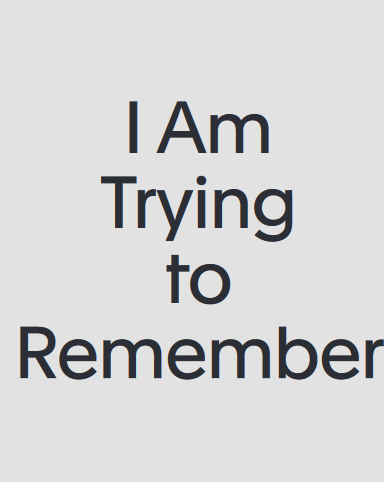 Christoph Gn&auml;dig, Anne K&ouml;nig: I Am Trying to Remember