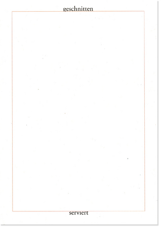 geschnitten serviert