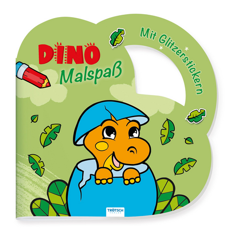 Tr&ouml;tsch Malbuch Stickermalbuch Dino Malspa&szlig; - 