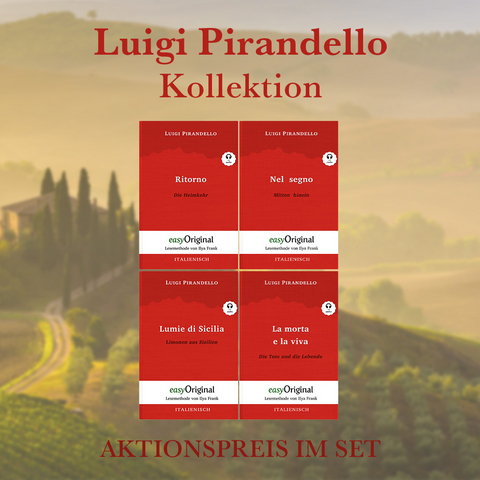 Luigi Pirandello Kollektion (B&uuml;cher + 4 Audio-CDs) - Lesemethode von Ilya Frank - Luigi Pirandello