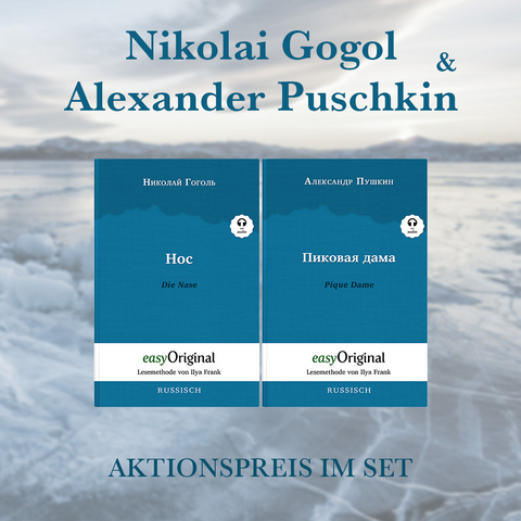 Nikolai Gogol & Alexander Puschkin (B&uuml;cher + 2 Audio-CDs) - Lesemethode von Ilya Frank - Nikolai Wassiljewitsch Gogol, Alexander Puschkin