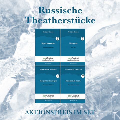 Russische Theaterst&uuml;cke (B&uuml;cher + 4 Audio-CDs) - Lesemethode von Ilya Frank - Anton Pawlowitsch Tschechow, Alexander Puschkin