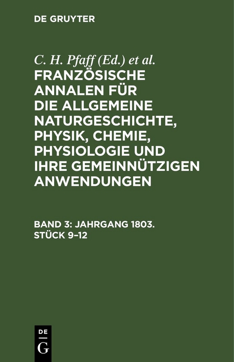 Jahrgang 1803. St&uuml;ck 9&ndash;12