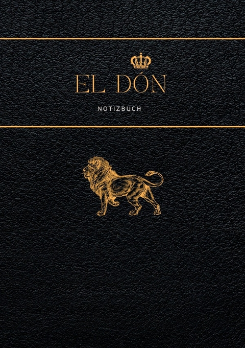 Notizbuch El D&oacute;n, Leder-Optik schwarz - Oscar Infestas Martin
