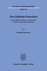 Das G&auml;ubahn-Gutachten. - Benedikt Bachmann