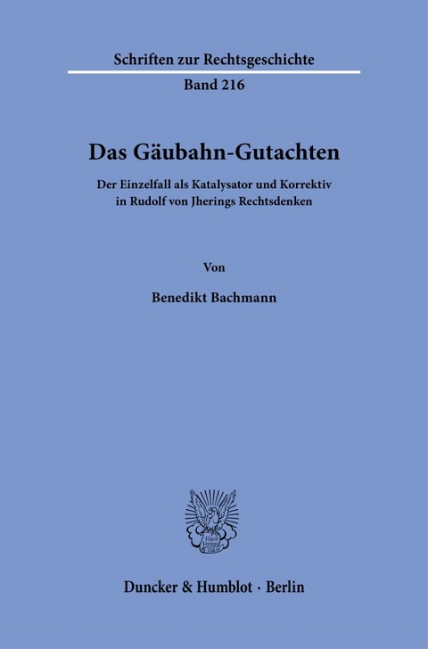 Das G&auml;ubahn-Gutachten. - Benedikt Bachmann