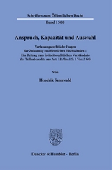 Anspruch, Kapazit&auml;t und Auswahl. - Hendrik Sannwald