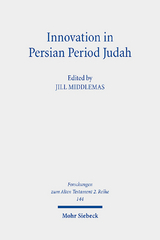 Innovation in Persian Period Judah - 