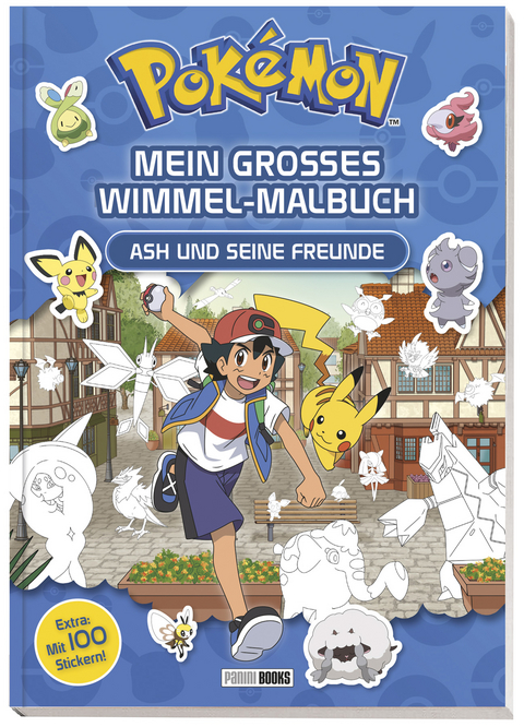 Pok&eacute;mon: Mein gro&szlig;es Wimmel-Malbuch - Ash und seine Freunde -  Pok&eacute;mon