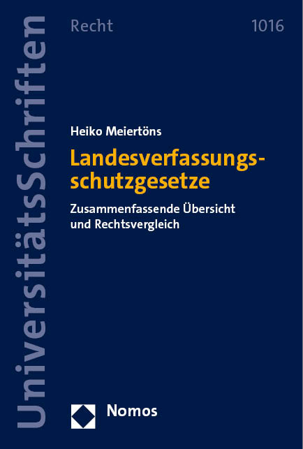 Landesverfassungsschutzgesetze - Heiko Meiert&ouml;ns