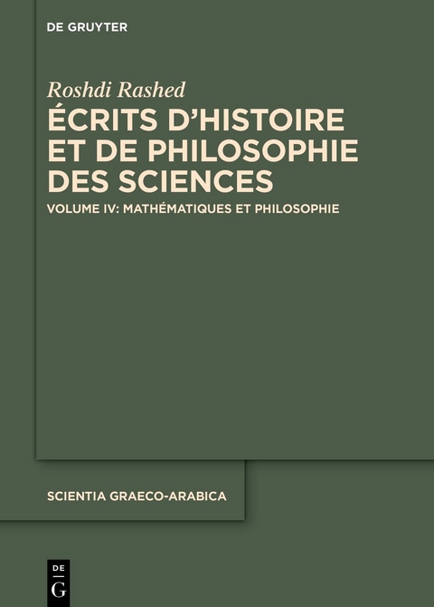 Mathématiques et Philosophie - Roshdi Rashed