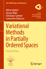 Variational Methods in Partially Ordered Spaces - Göpfert, Alfred; Riahi, Hassan; Tammer, Christiane; Zǎlinescu, Constantin
