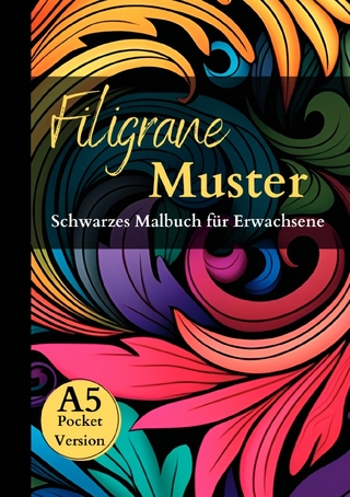 Black Midnight / Schwarzes Malbuch für Erwachsene „Filigrane Muster“.