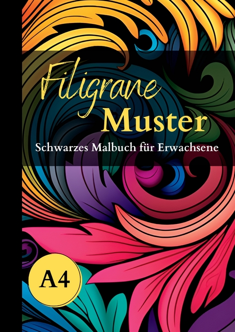 Schwarzes Malbuch für Erwachsene „Filigrane Muster“ - Lucy´s Schwarze Malbücher