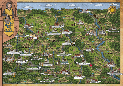 J&uuml;lich - Poster "Unser Zuhause vor 700 Jahren - Frank Berliner, Cindy Lederer