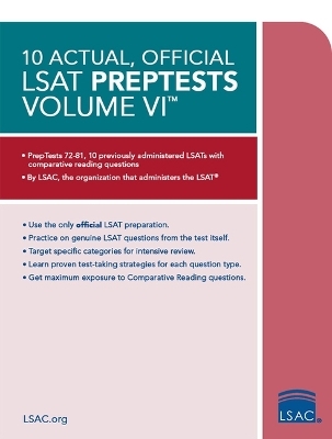 10 Actual, Official LSAT Preptests Volume VI - Law School Admission Council