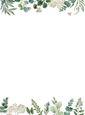 Eucalyptus Boxed Stationery (24 Sheets, 30 Envelopes) - 