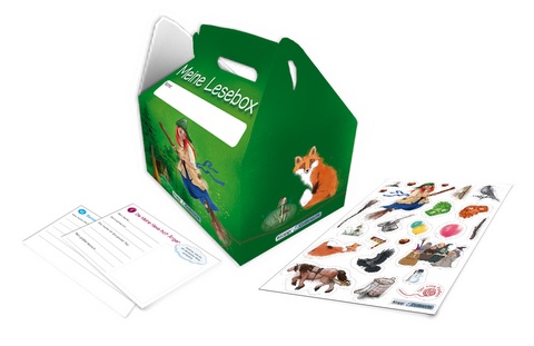 Lesebox mit Erinnerungskärtchen und Stickerbogen, m. 22 Buch, m. 1 Beilage, m. 1 Beilage, 3 Teile - Vera Sens