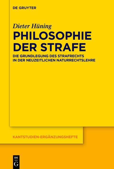 Philosophie der Strafe - Dieter H&uuml;ning
